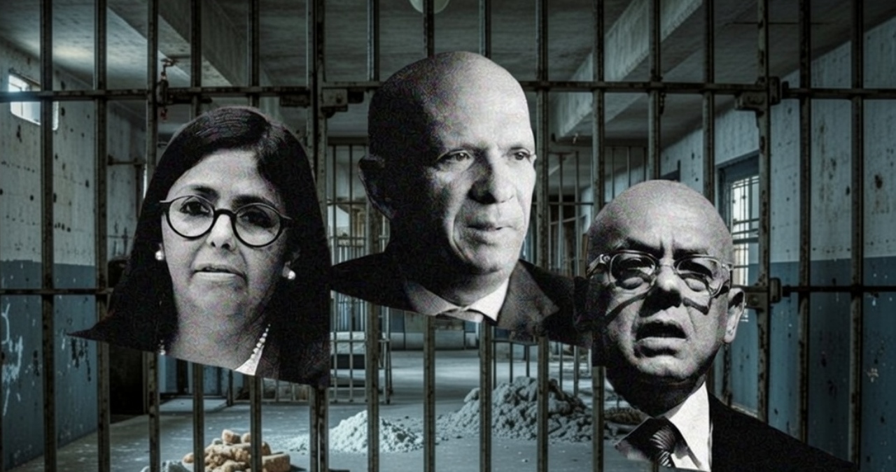 Delcy Rodríguez, el 'Pollo' Carvajal y Jorge Rodríguez