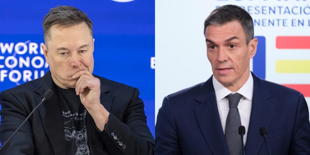 Elon Musk y Pedro S&aacute;nchez.