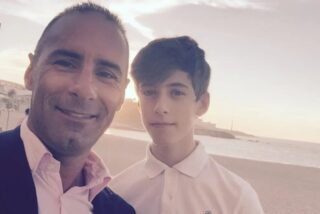 El actor Daniel Ouro y su hijo , Siro