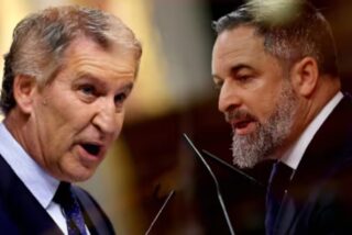 Feijóo (PP) y Abascal (VOX)