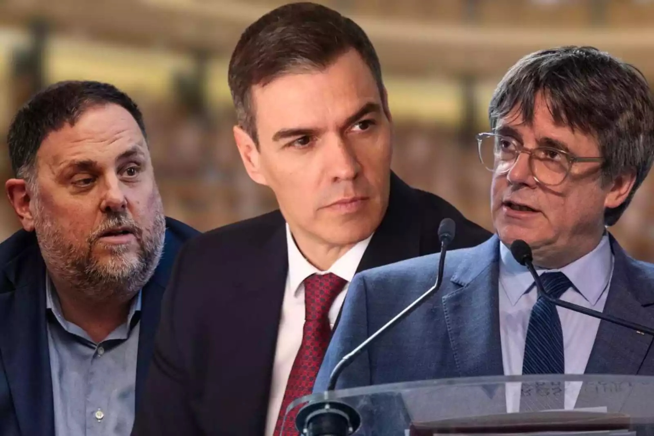 Junqueras, Sánchez y Puigdemont