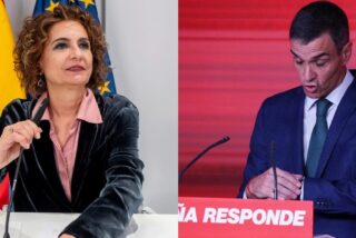 Mar&iacute;a Jes&uacute;s Montero y Pedro S&aacute;nchez.