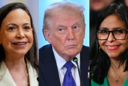 Maria Corina, Trump y Delcy Rodríguez