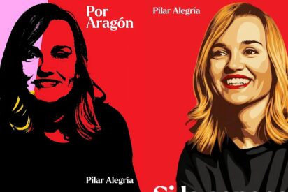 Los carteles de Pilar Alegr&iacute;a (PSOE).