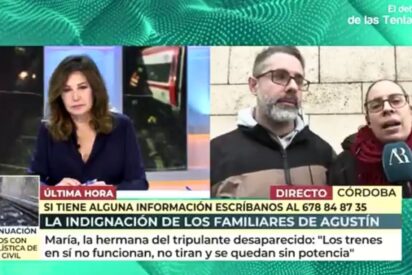 Una familiar de una v&iacute;ctima de Adamuz estalla de indignaci&oacute;n: &laquo;&iexcl;A m&iacute; hermano lo mataron!&raquo;