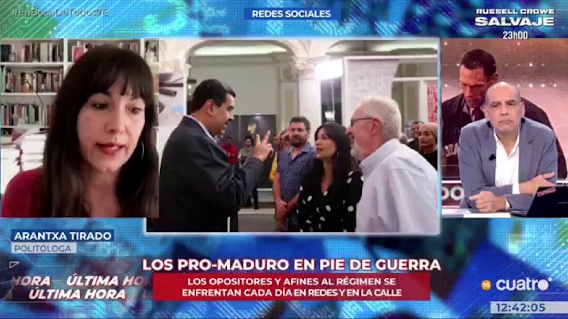 La chavista Arantxa Tirado lloriquea en redes despu&eacute;s de la somanta de palos de Nacho Abad en directo