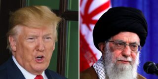 Donald Trump y el ayatola Kahamenei.