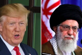 Donald Trump y el ayatola Kahamenei.