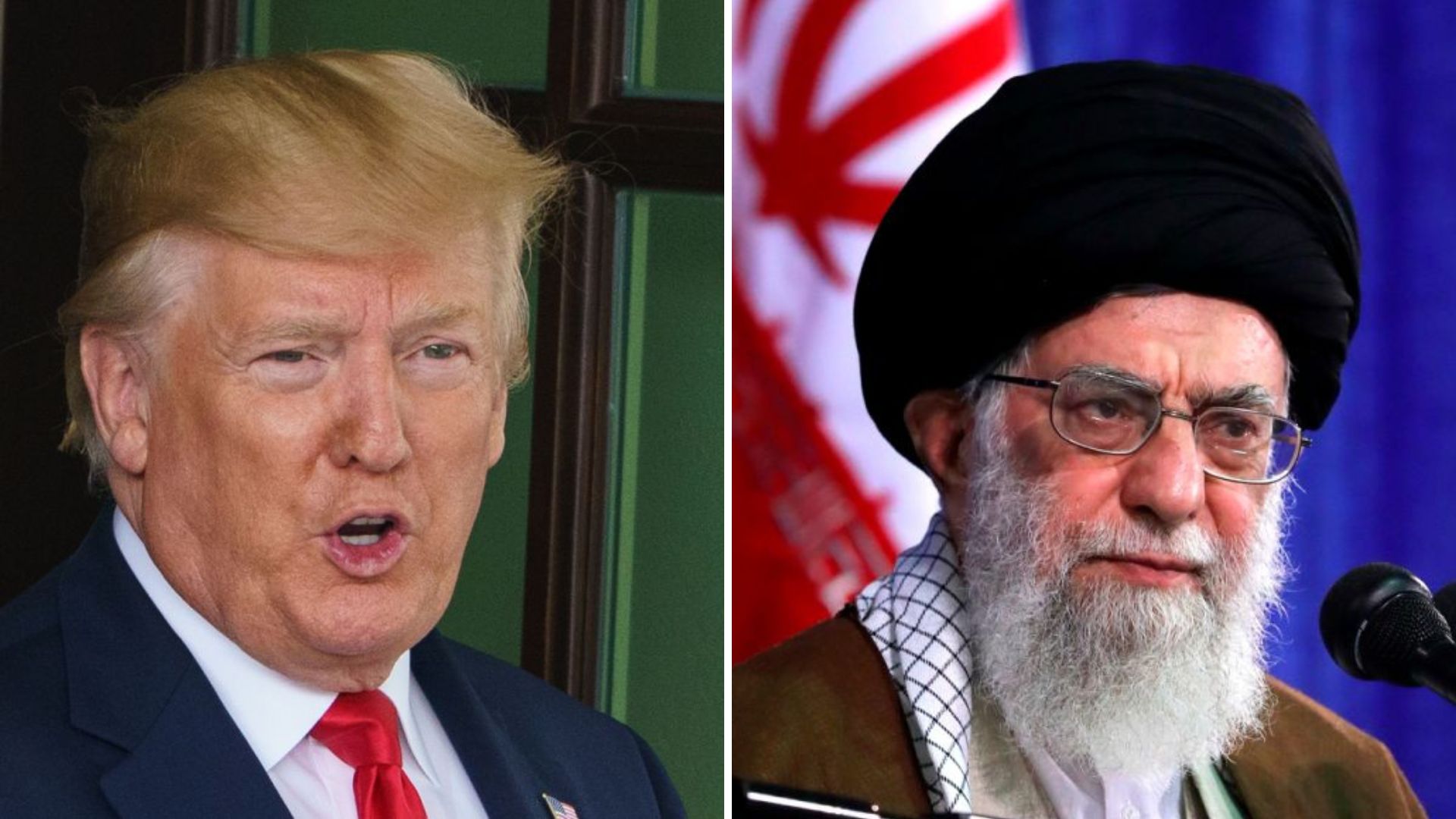 Donald Trump y el ayatola Kahamenei.