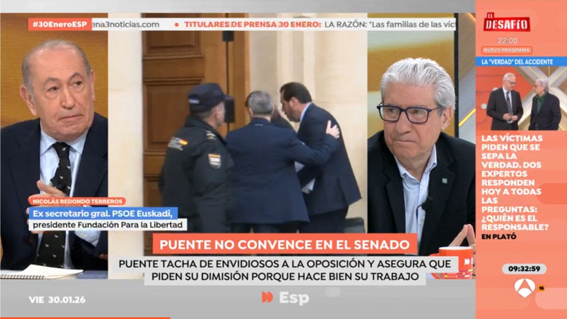 Nicol&aacute;s Redondo sacude al &lsquo;llor&oacute;n&rsquo; Puente por victimizarse en el Senado: &ldquo;Uno viene llorado de casa&rdquo;