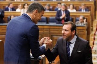Pedro S&aacute;nchez y &Oacute;scar Puente