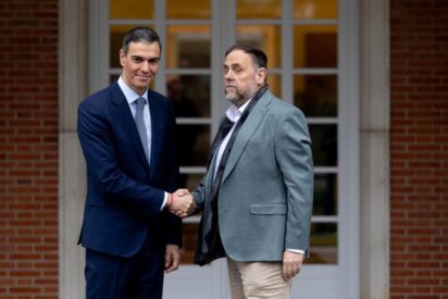 Pedro S&aacute;nchez y Oriol Junqueras.
