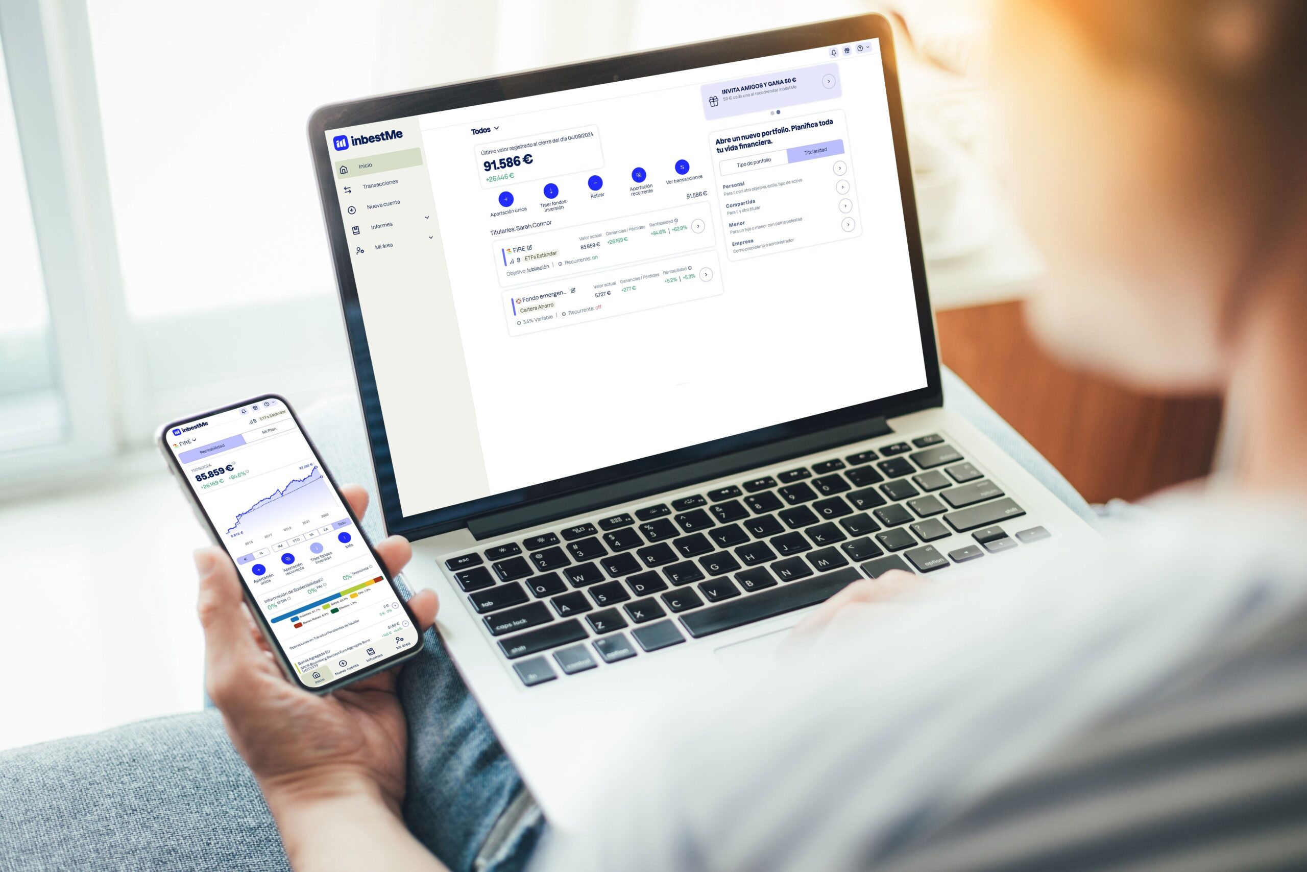 inbestMe lidera la rentabilidad en Espa&ntilde;a en 2025, superando a todos en carteras indexadas