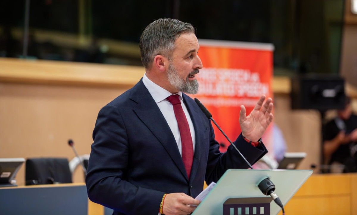 Santiago Abascal en su discurso en el Parlamento este 3 de febrero. 