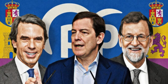Aznar, Ma&ntilde;ueco y Rajoy (PP)