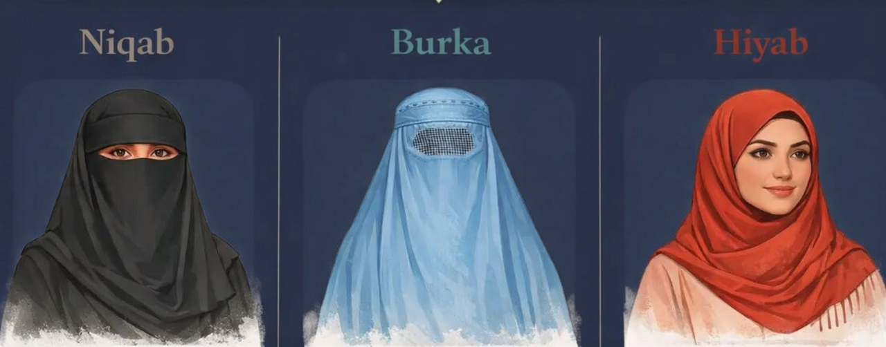 Burkas, niqabs y hiyabs