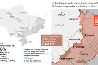 El mapa de la guerra entre Rusia y Ucrania