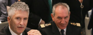 El ministro de Interior, Fernado Grande-Marlaska (izquierda), junto al DAO de la Policía Nacional, José Ángel González