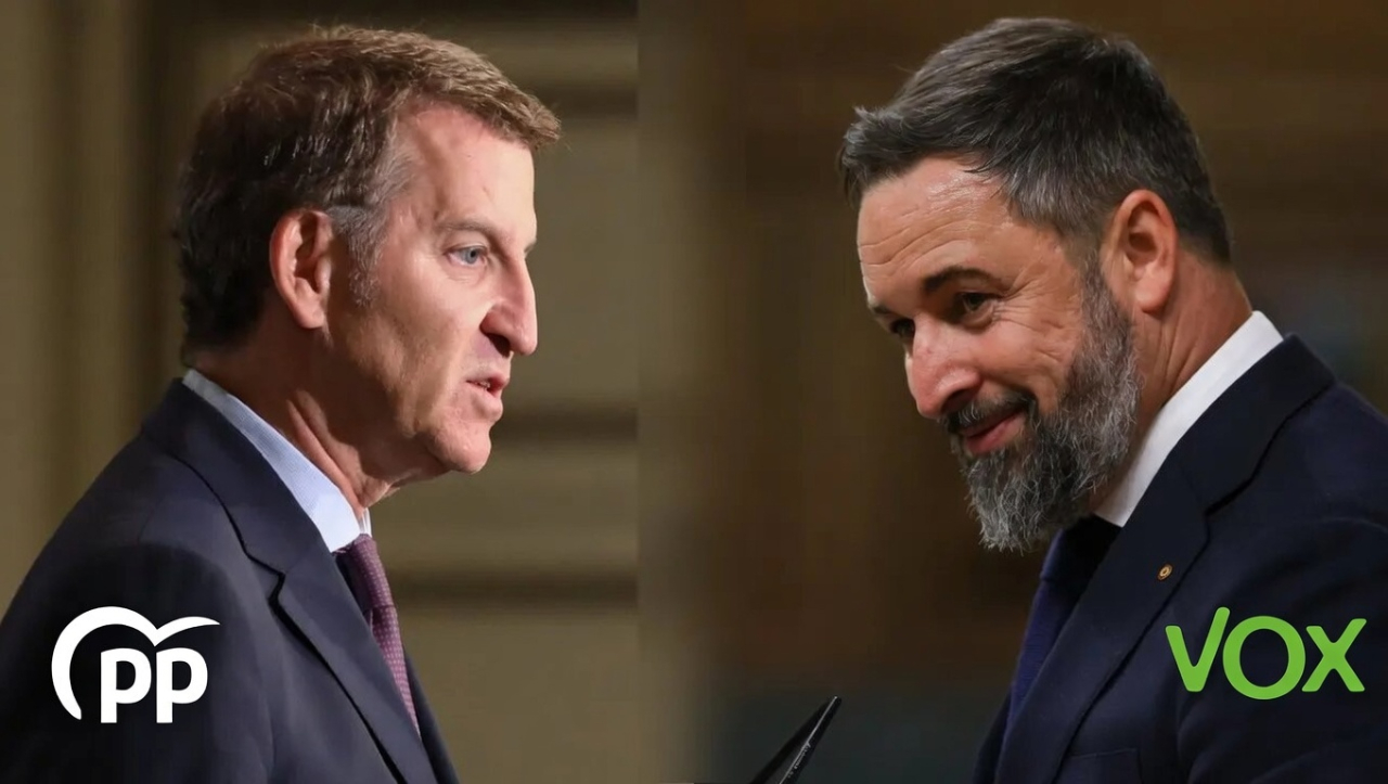 Feijóo (PP) y Abascal (VOX)