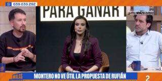 Pablo Iglesias y Sarah Santaolalla.