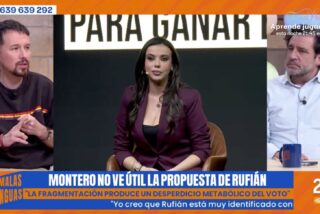 Pablo Iglesias y Sarah Santaolalla.