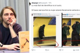Juan Soto Ivars y la comparativa entre la foto que hizo Rebeca Crespo y el montaje difundido por la izquierda.