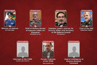 Jefes iraníes eliminados