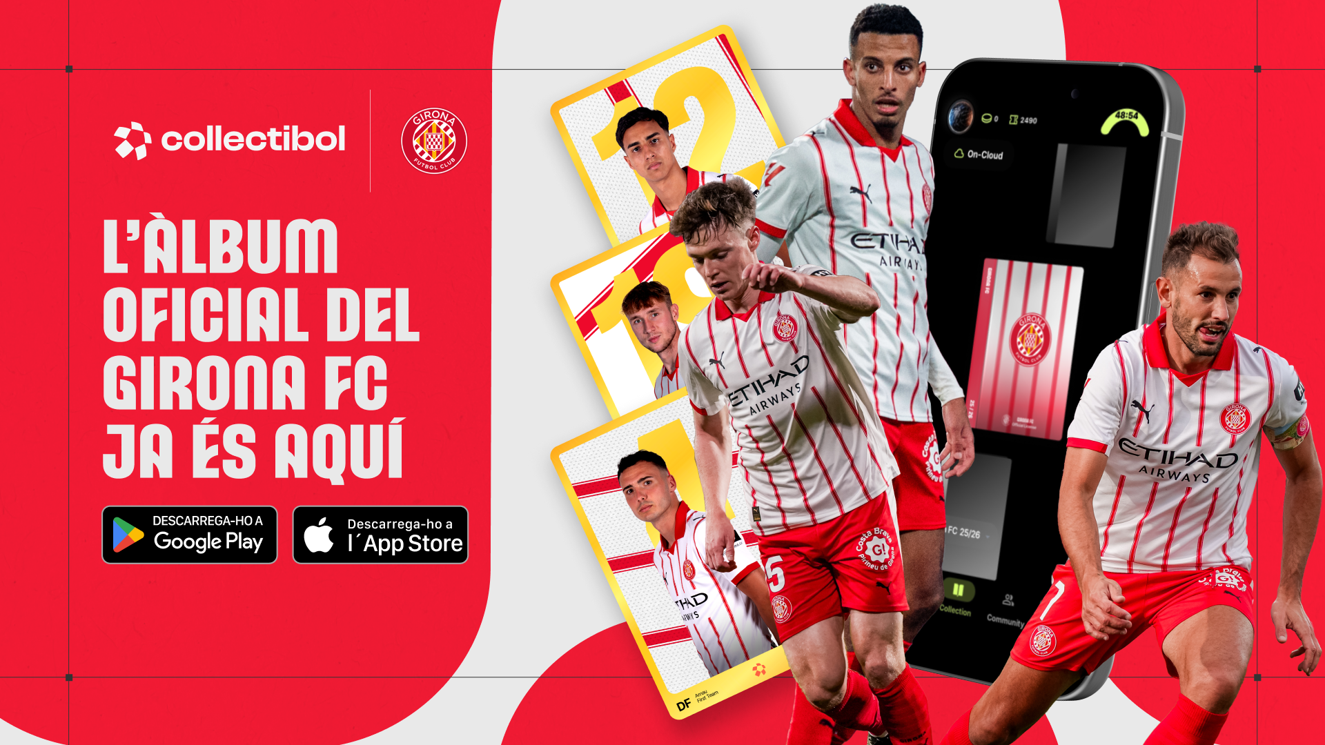 El Girona FC lanza su &aacute;lbum oficial de cartas digitales 25/26 en Collectibol