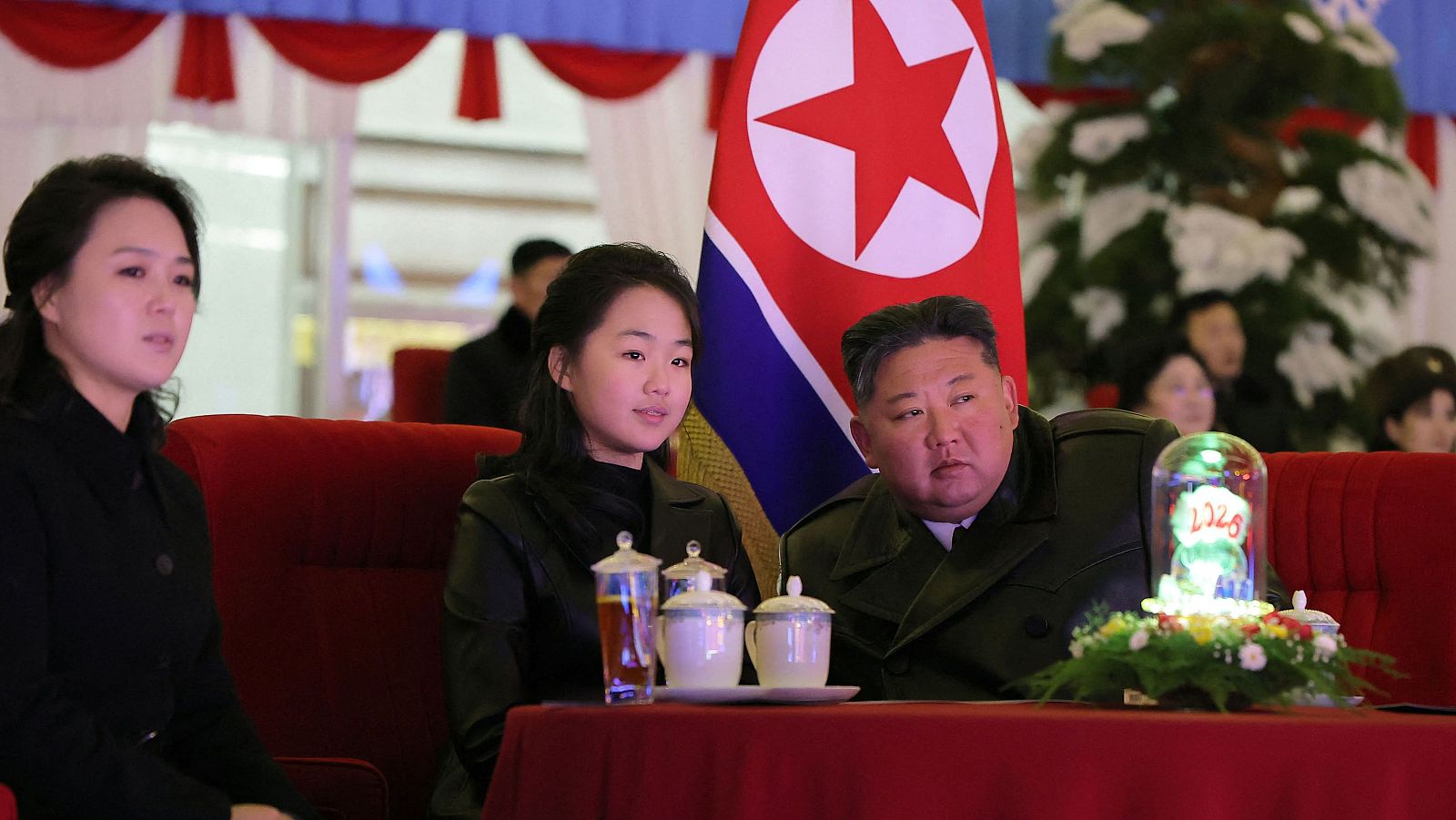 Kim Jong Un y Kim Ju Ae