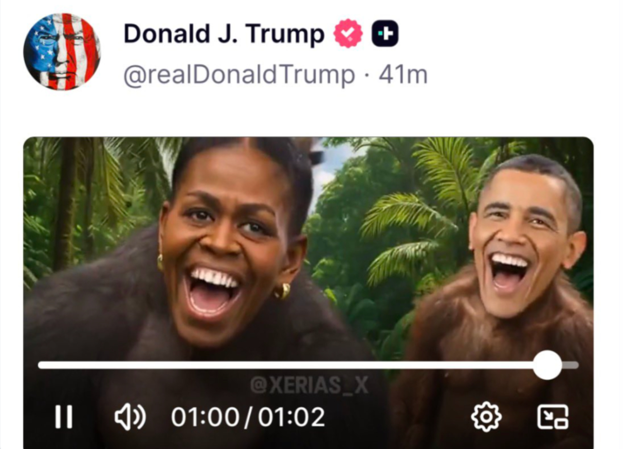 Los Obama en el vídeo de Trump