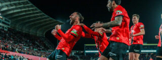 Muriqi celebrando un gol del Mallorca