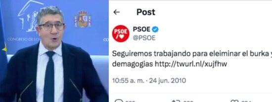 Patxi L&oacute;pez y el tuit del PSOE.