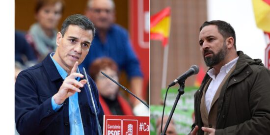 Pedro S&aacute;nchez y Santiago Abascal.