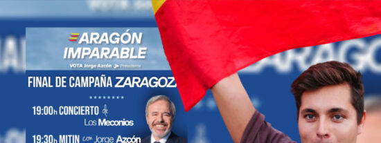 Vito Quiles en el mitin del PP en Aragón