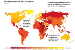 Espa&ntilde;a desciende en el &iacute;ndice de corrupci&oacute;n y queda por detr&aacute;s de Ruanda y Arabia Saud&iacute;