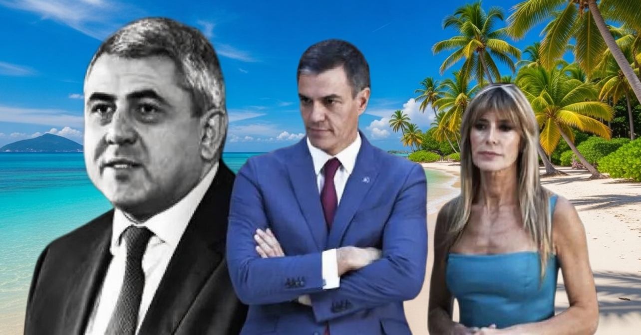 Zurab Pololikashvili, Pedro Sánchez y Begoña Gómez
