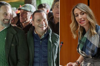 Santiago Abascal, &Oacute;scar Fernández y Mar&iacute;a Guardiola