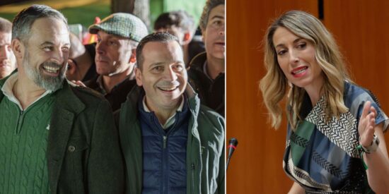 Santiago Abascal, &Oacute;scar Fernández y Mar&iacute;a Guardiola