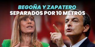 Bego&ntilde;a y Zapatero separados por 10 metros