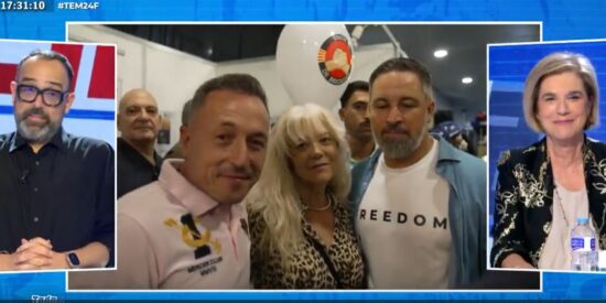 RistoMejide, Santiago Abascal y Pilar Rahola.