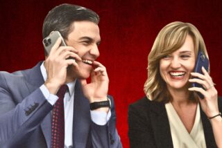 Pedro S&aacute;nchez y Pilar Alegr&iacute;a, imagen generada por IA