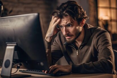 Trabajador frustrado por la ca&iacute;da de movistar