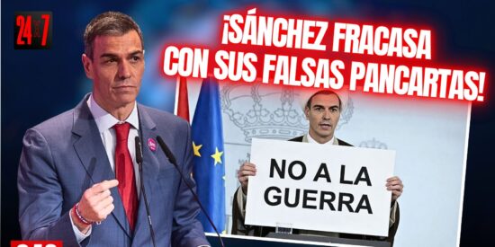 S&aacute;nchez fracasa al usar las pancartas del &laquo;No a la guerra&raquo; y el 8M para tapar su apestosa corrupci&oacute;n