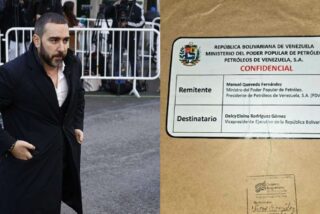 V&iacute;ctor de Aldama y el sobre.