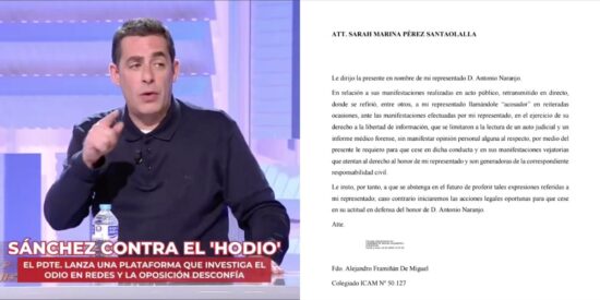 Antonio Naranjo y el requerimiento judicial.