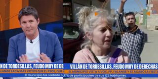 Jes&uacute;s Cintora y los vecinos de Vill&aacute;n de Tordesillas.