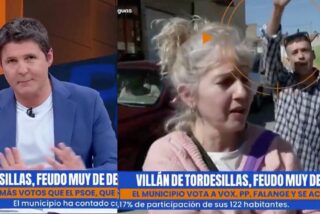 Jes&uacute;s Cintora y los vecinos de Vill&aacute;n de Tordesillas.