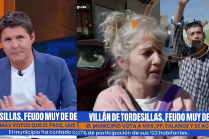 Jes&uacute;s Cintora y los vecinos de Vill&aacute;n de Tordesillas.