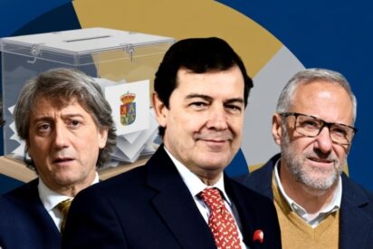 Candidados de PSOE, PP y VOX en Castilla y Le&oacute;n.