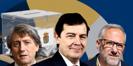 Candidados de PSOE, PP y VOX en Castilla y Le&oacute;n.